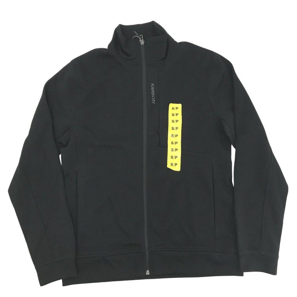 Karbon | Men's Zip-Up Sweater | Black | Small